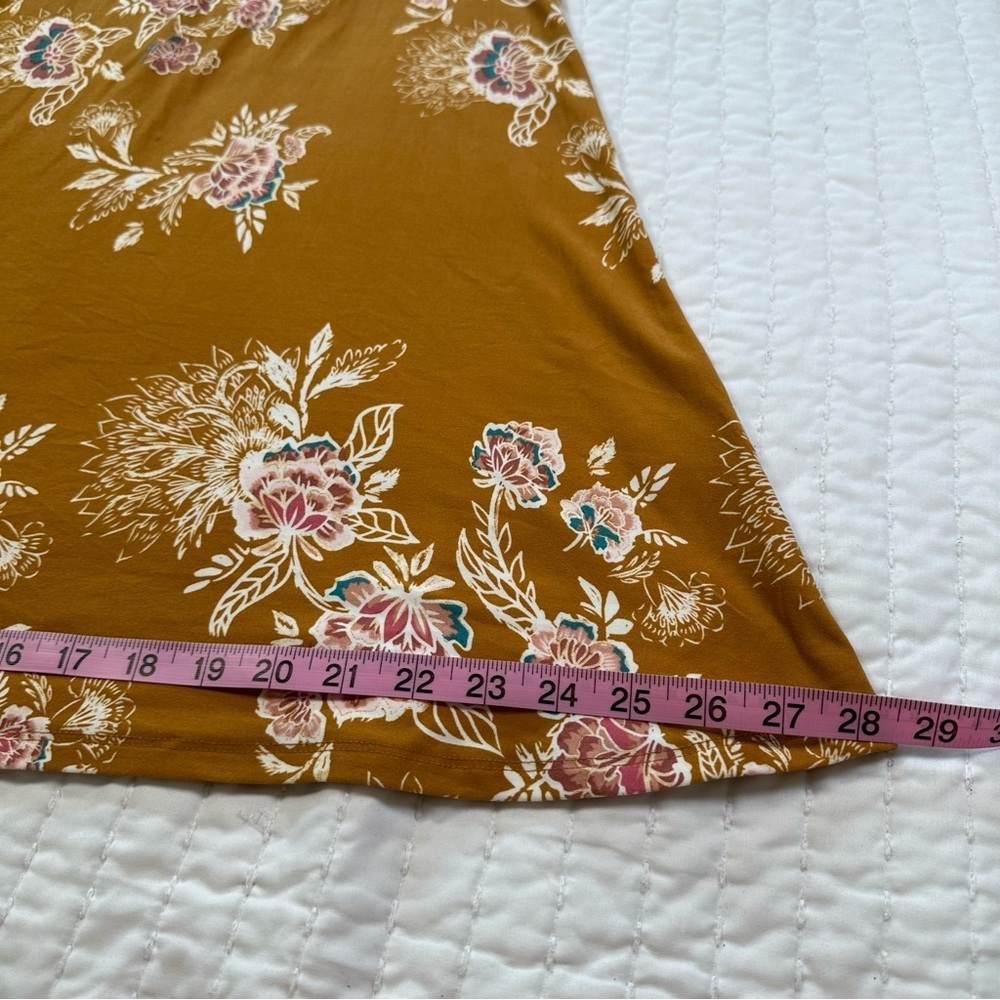 Mudd  fall Orange Floral Long Sleeve Dress - Picture 5 of 15